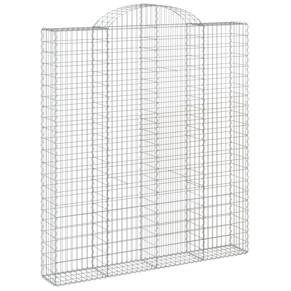 Lučne gabionske košare 4 kom 200x30x220/240cm pocinčano željezo