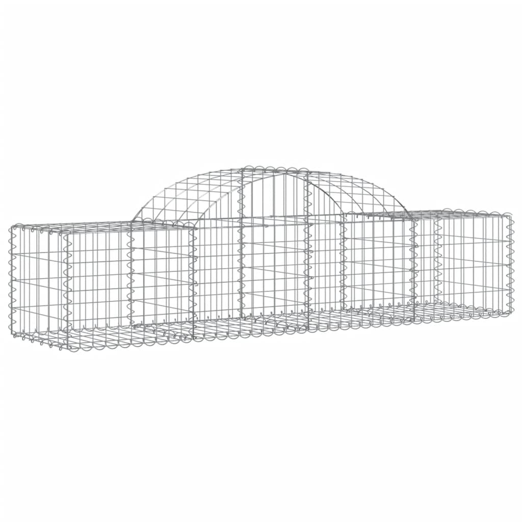 Lučne gabionske košare 3 kom 200x50x40/60 cm pocinčano željezo