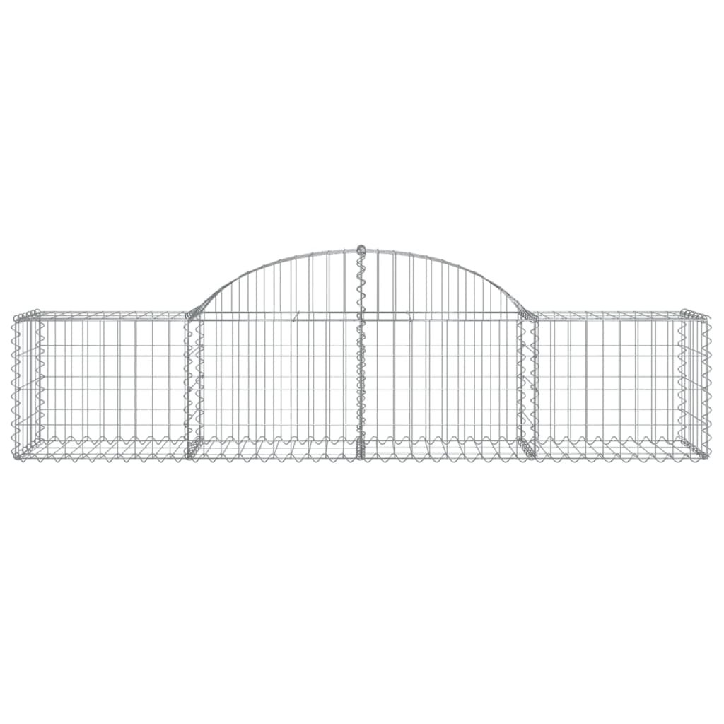Lučne gabionske košare 4 kom 200x50x40/60 cm pocinčano željezo