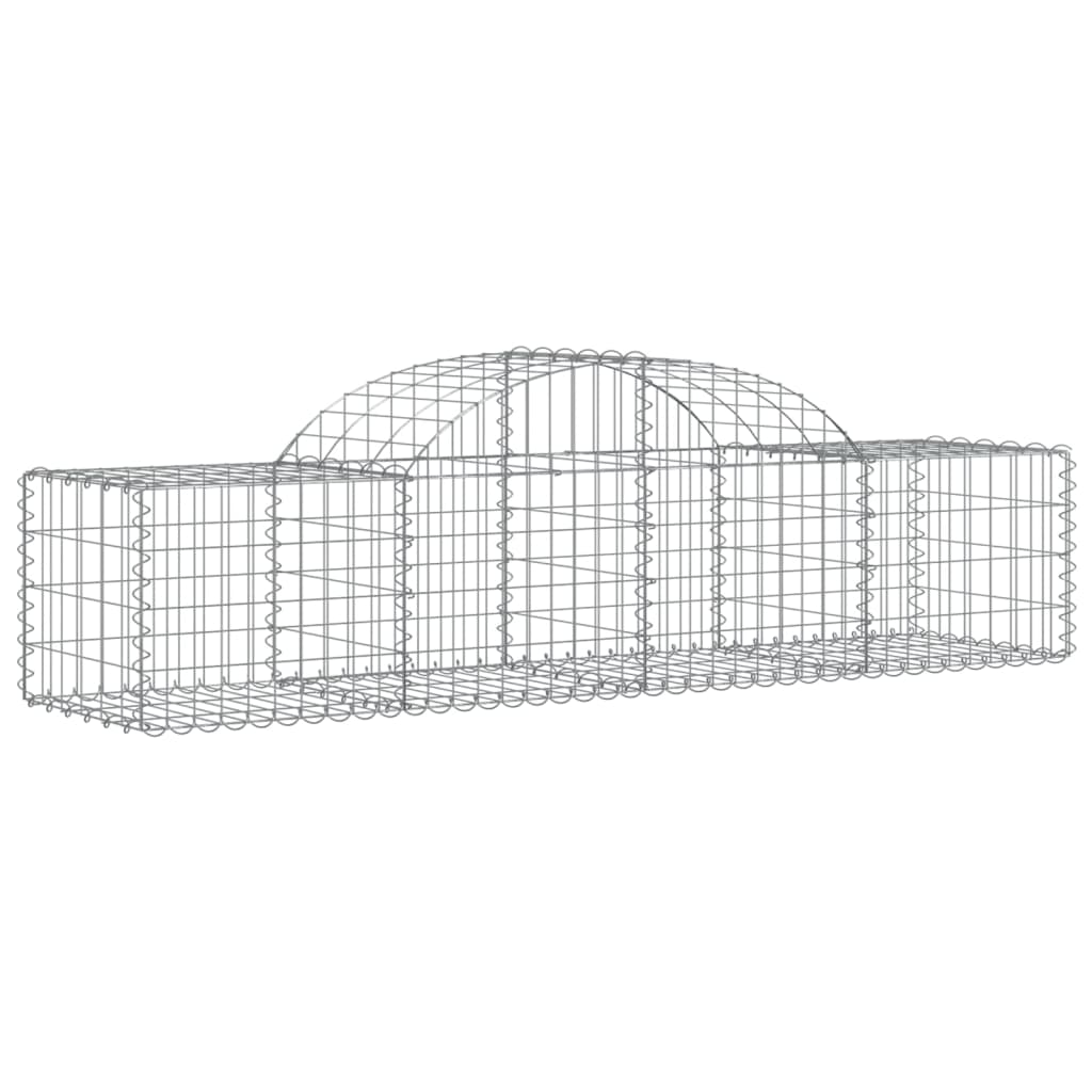 Lučne gabionske košare 8 kom 200x50x40/60 cm pocinčano željezo