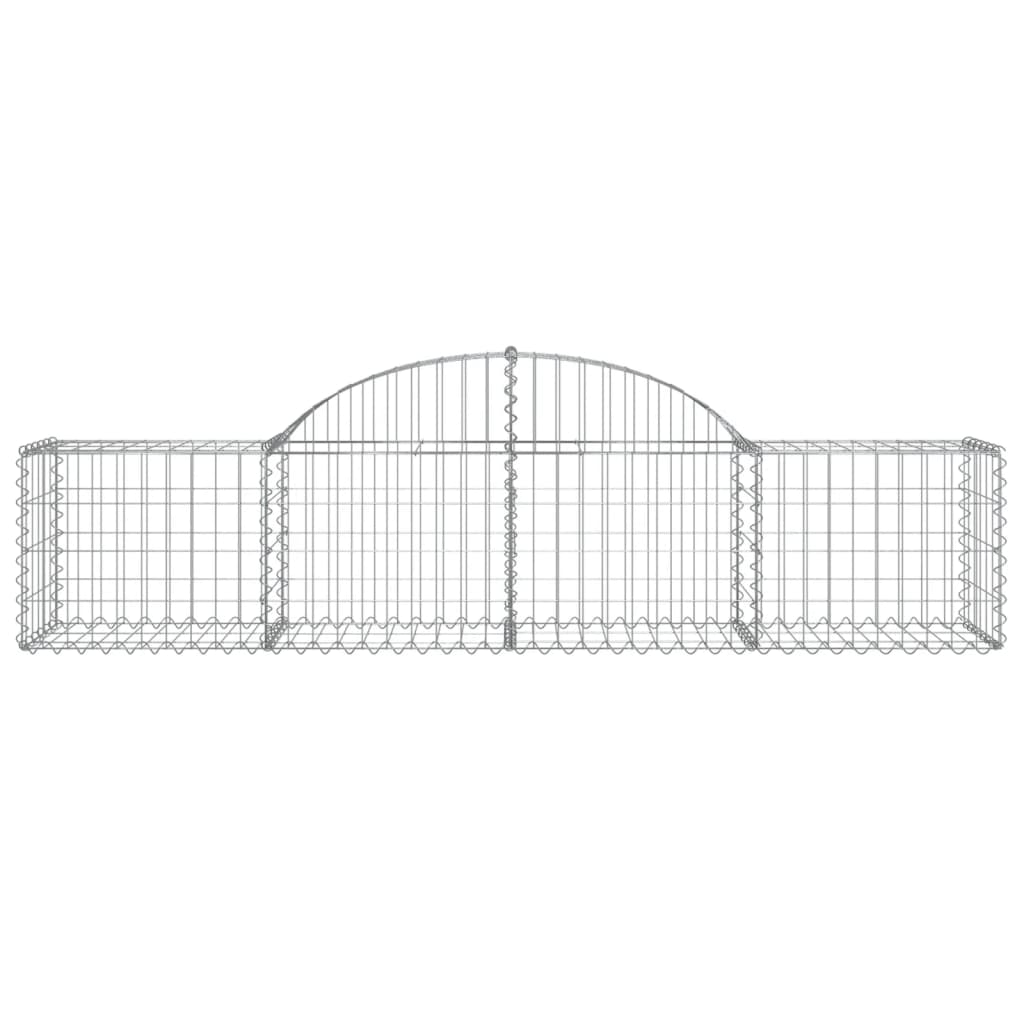 Lučne gabionske košare 8 kom 200x50x40/60 cm pocinčano željezo