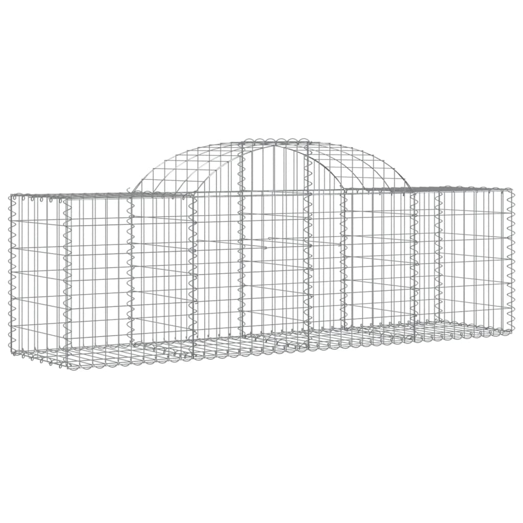 Lučne gabionske košare 7 kom 200x50x60/80 cm pocinčano željezo