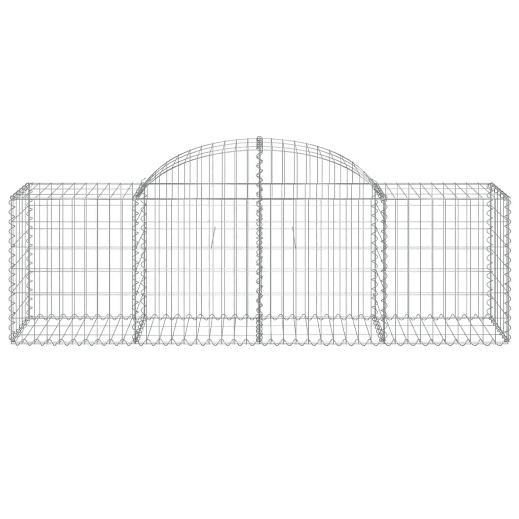 Lučne gabionske košare 8 kom 200x50x60/80 cm pocinčano željezo
