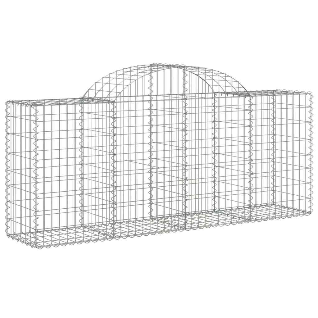 Lučne gabionske košare 2 kom 200x50x80/100 cm pocinčano željezo