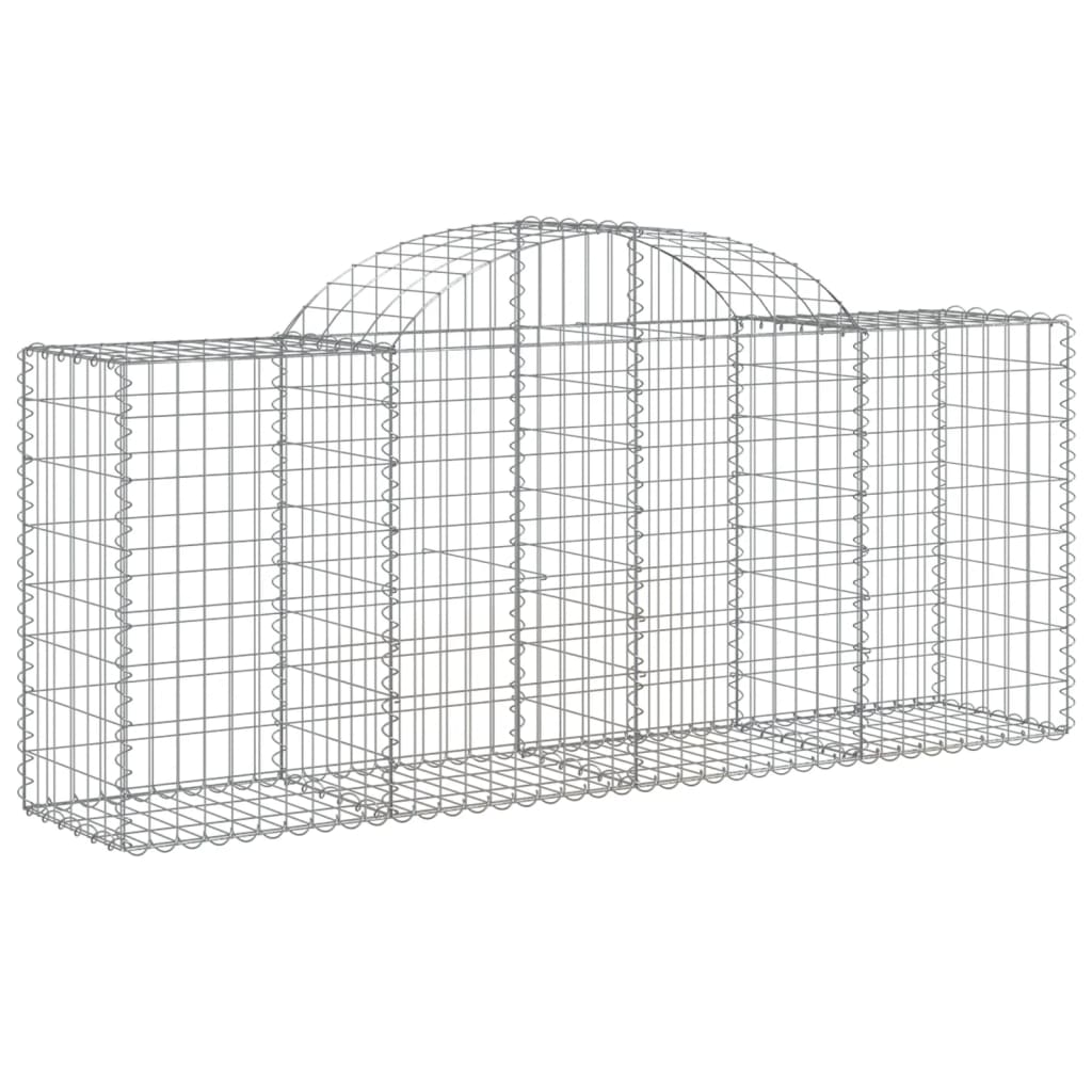 Lučne gabionske košare 8 kom 200x50x80/100 cm pocinčano željezo