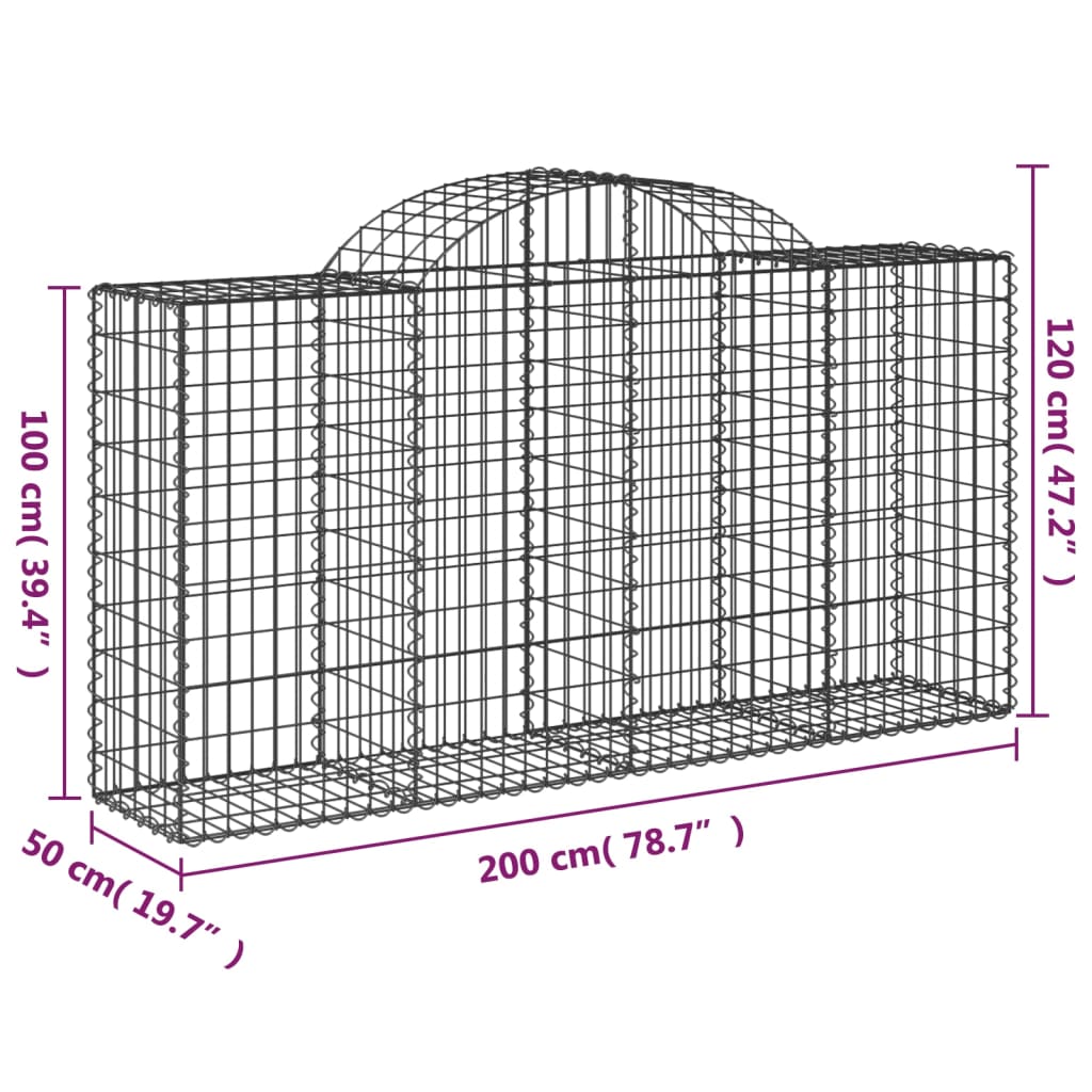 Lučne gabionske košare 30kom 200x50x100/120cm pocinčano željezo