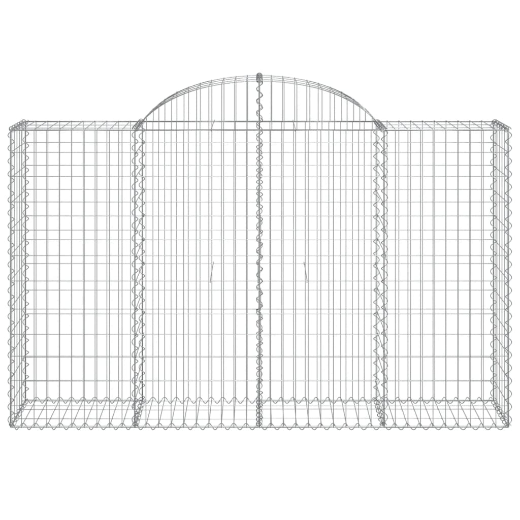Lučne gabionske košare 4 kom 200x50x120/140cm pocinčano željezo