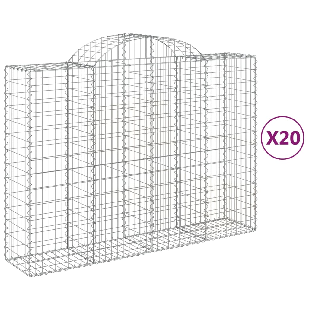 Lučne gabionske košare 20kom 200x50x140/160cm pocinčano željezo