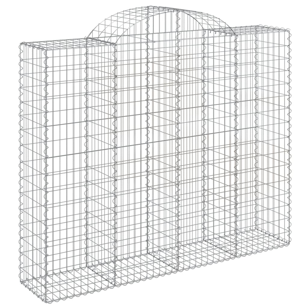 Lučne gabionske košare 6 kom 200x50x160/180cm pocinčano željezo