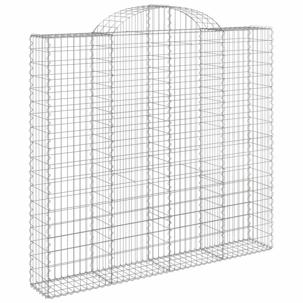Lučne gabionske košare 9 kom 200x50x180/200cm pocinčano željezo