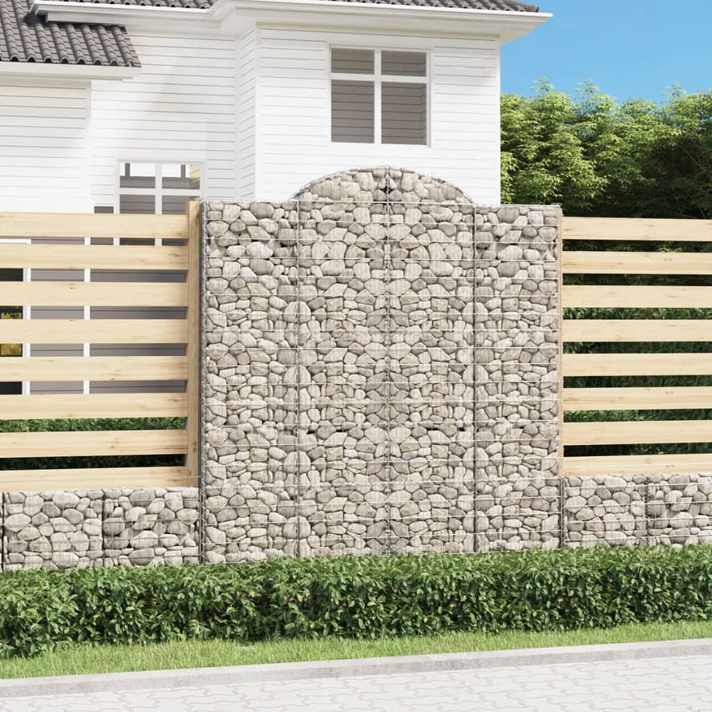 Lučne gabionske košare 2 kom 200x50x220/240cm pocinčano željezo
