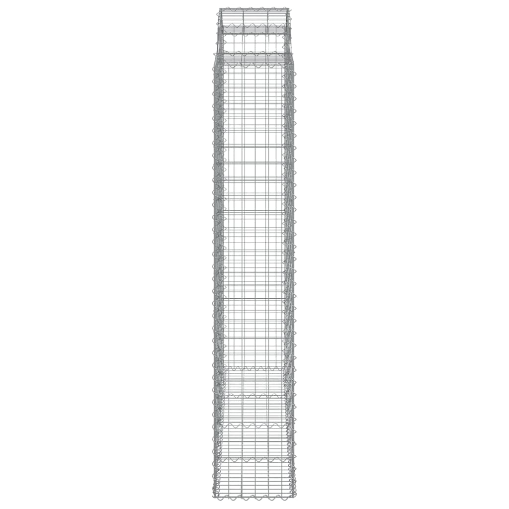 Lučne gabionske košare 8 kom 200x50x220/240cm pocinčano željezo