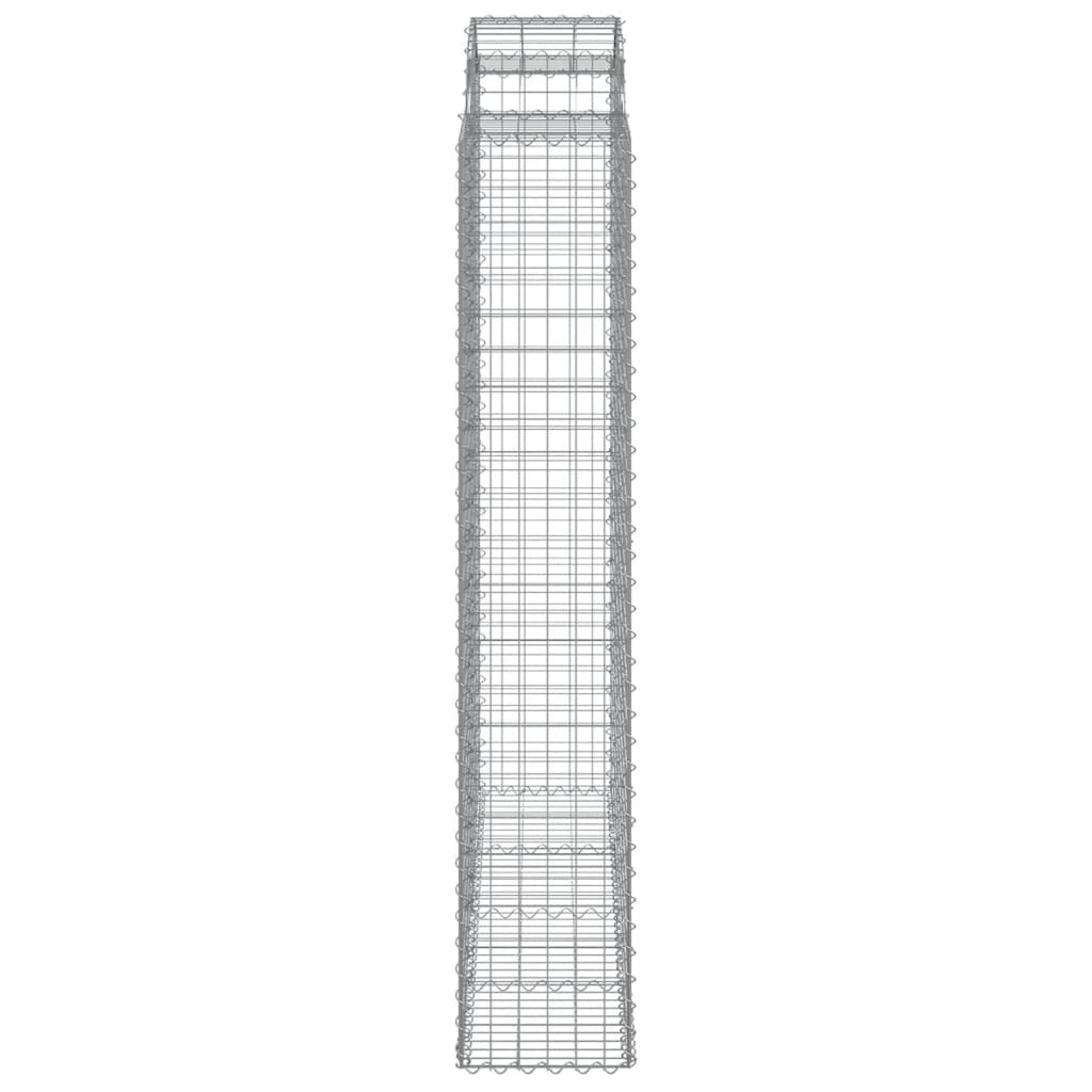Lučne gabionske košare 13kom 200x50x220/240cm pocinčano željezo