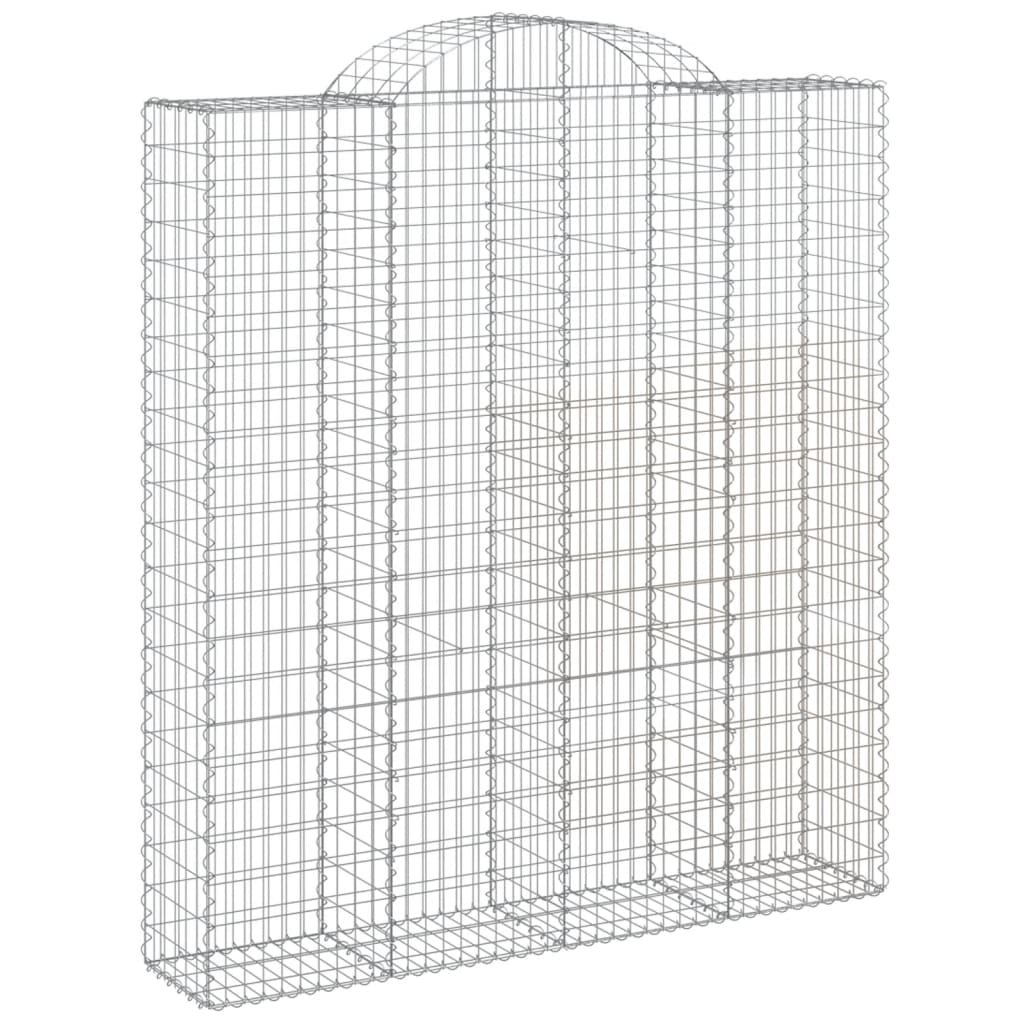 Lučne gabionske košare 14kom 200x50x220/240cm pocinčano željezo