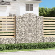 Lučne gabionske košare 14kom 200x50x220/240cm pocinčano željezo