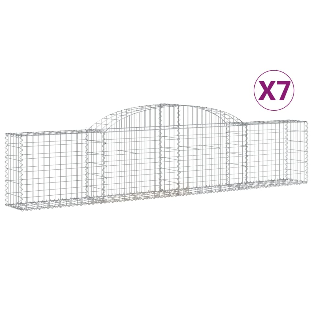Lučne gabionske košare 7 kom 300x30x60/80 cm pocinčano željezo