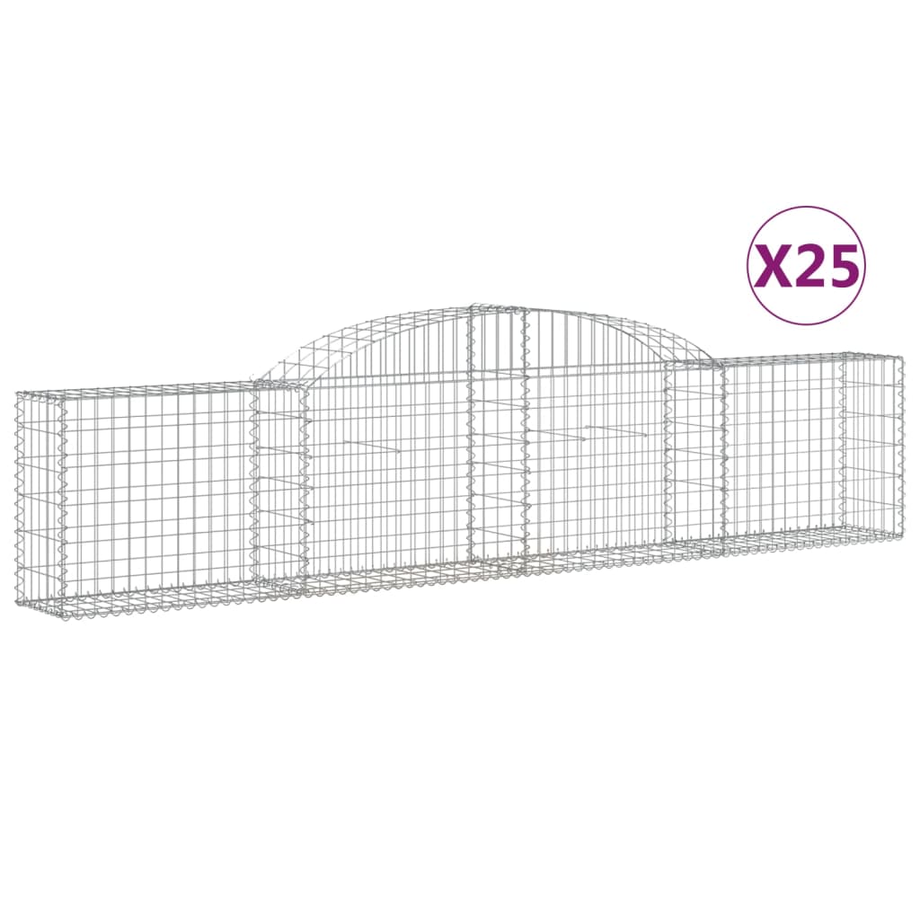 Lučne gabionske košare 25 kom 300x30x60/80 cm pocinčano željezo