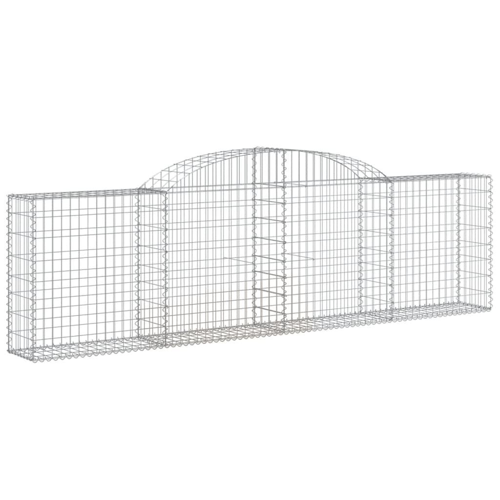 Lučne gabionske košare 4 kom 300x30x80/100 cm pocinčano željezo