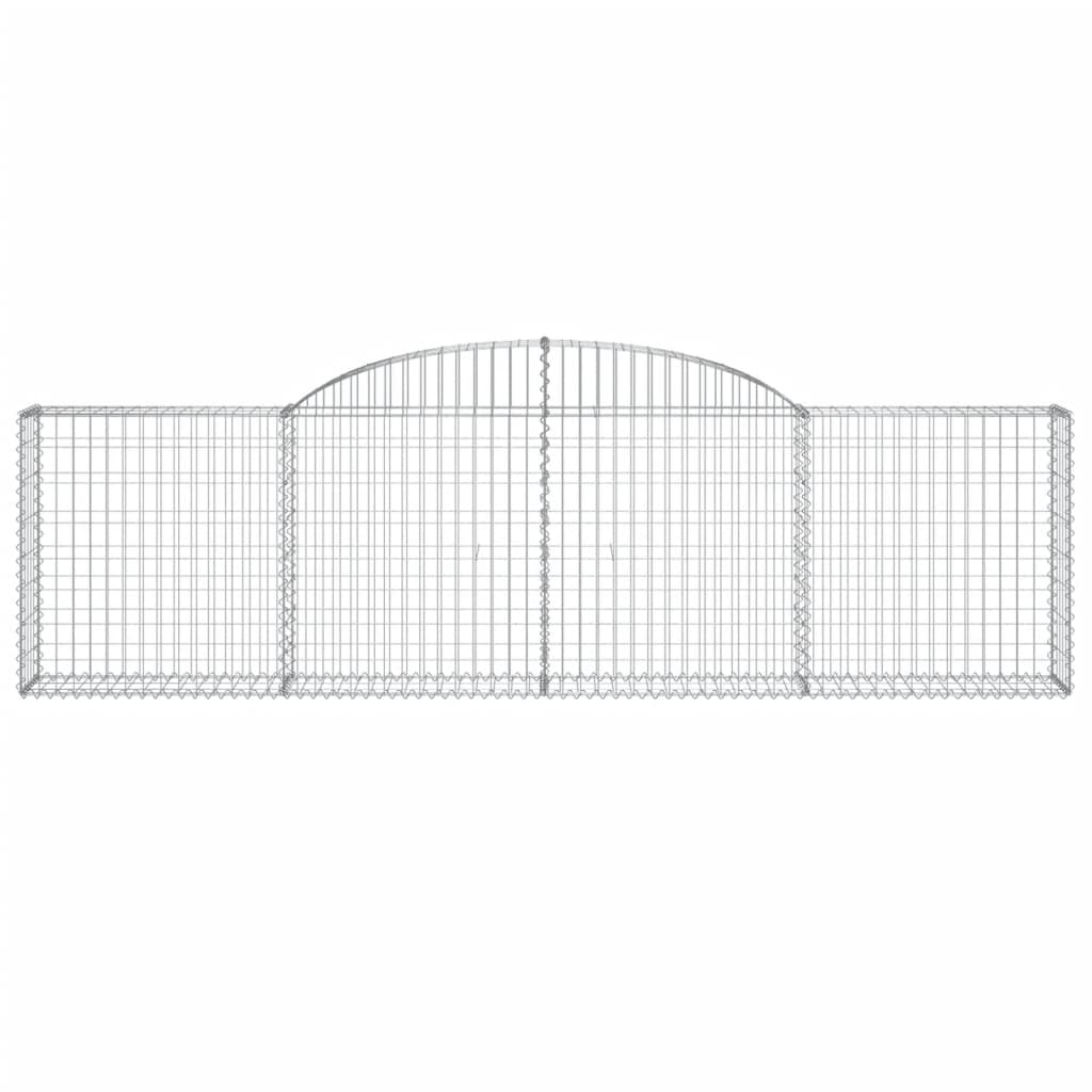 Lučne gabionske košare 4 kom 300x30x80/100 cm pocinčano željezo
