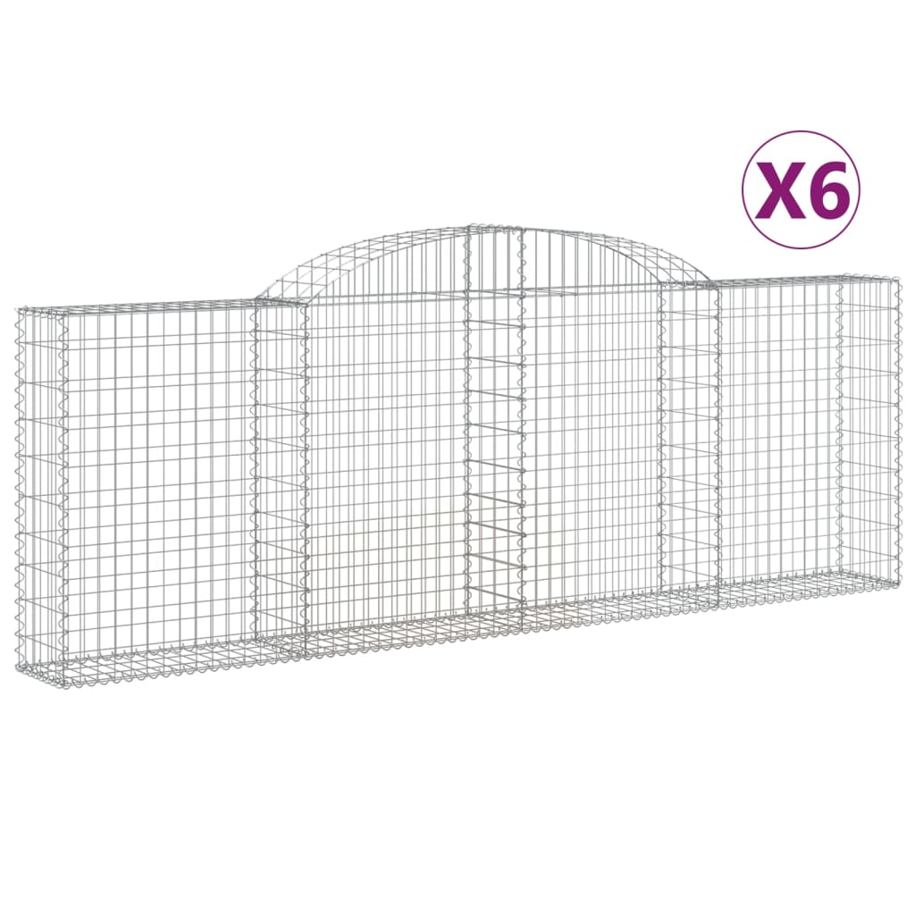 Lučne gabionske košare 6 kom 300x30x100/120cm pocinčano željezo