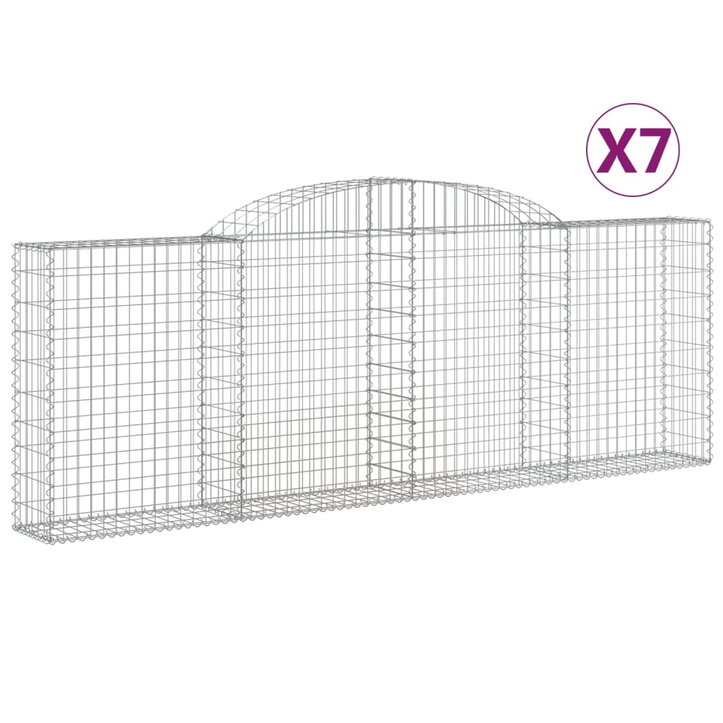 Lučne gabionske košare 7 kom 300x30x100/120cm pocinčano željezo