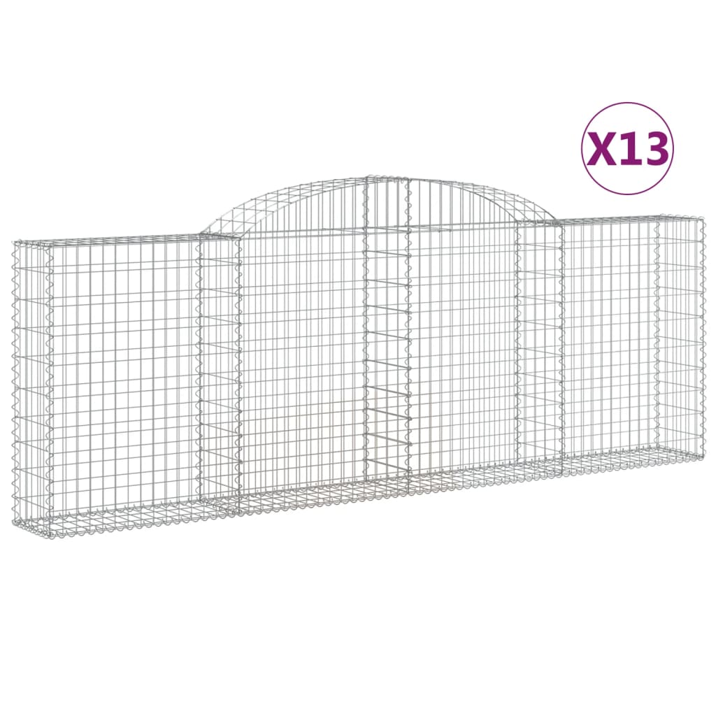Lučne gabionske košare 13kom 300x30x100/120cm pocinčano željezo