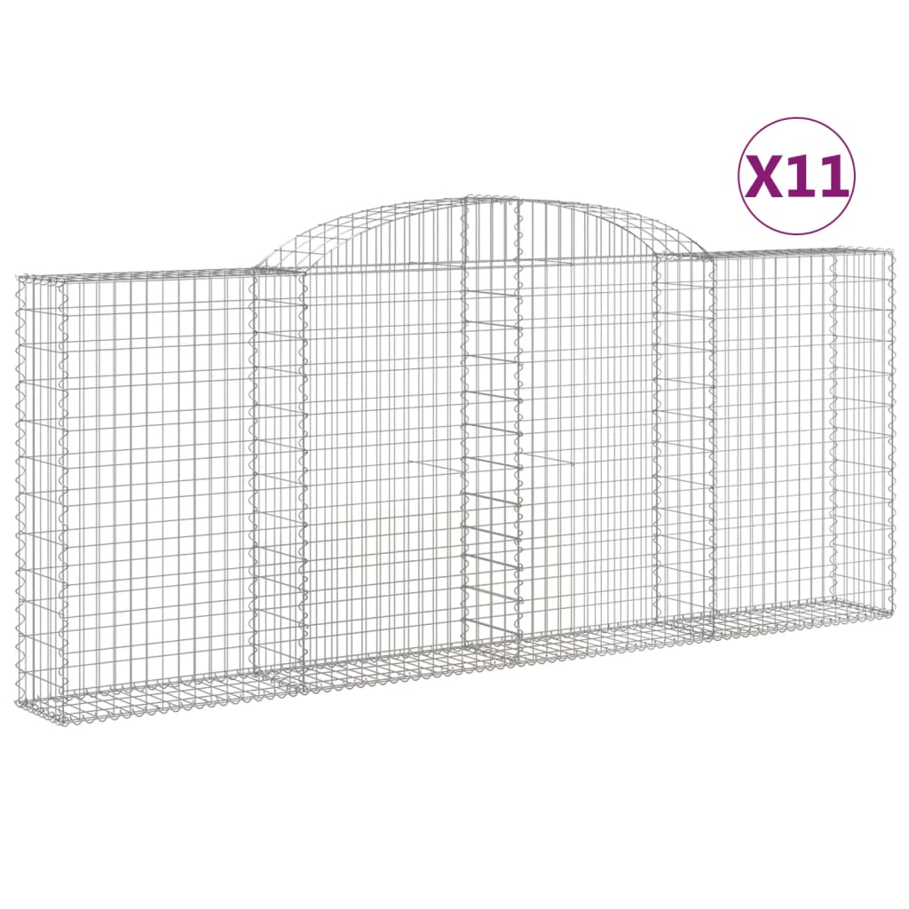 Lučne gabionske košare 11kom 300x30x120/140cm pocinčano željezo