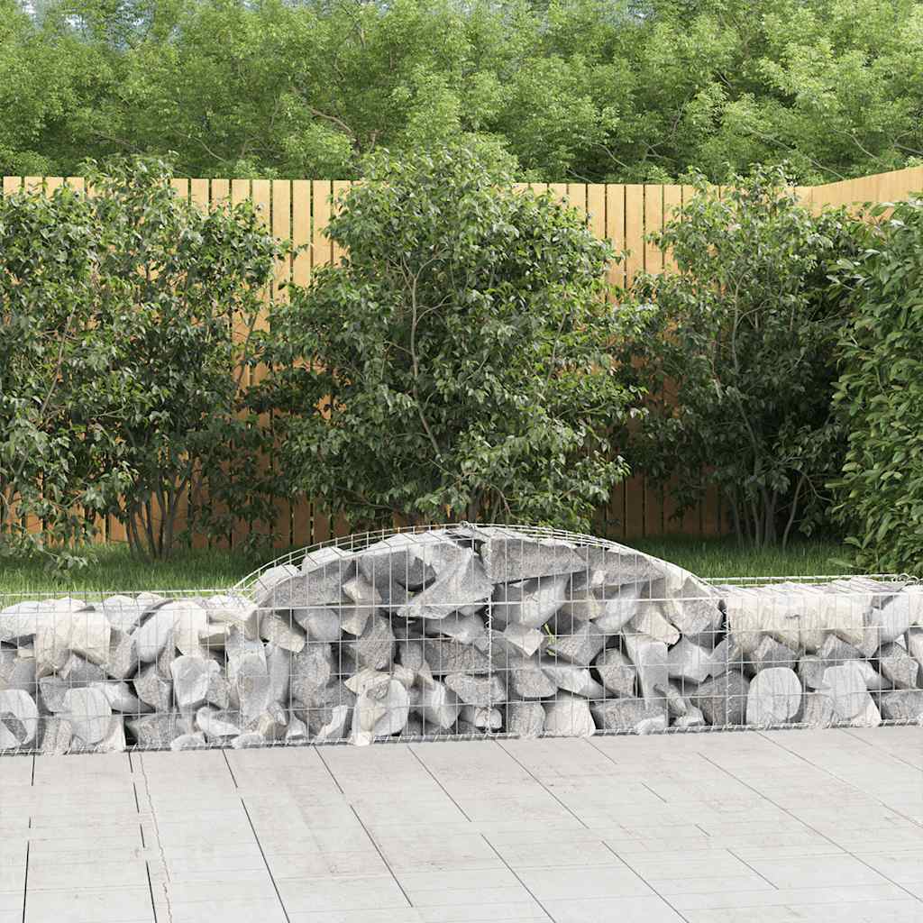 Lučne gabionske košare 2 kom 300x50x40/60 cm pocinčano željezo