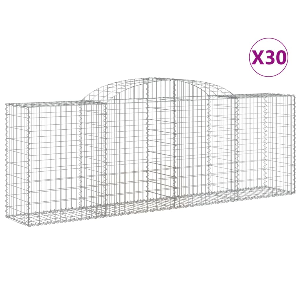 Lučne gabionske košare 30kom 300x50x100/120cm pocinčano željezo