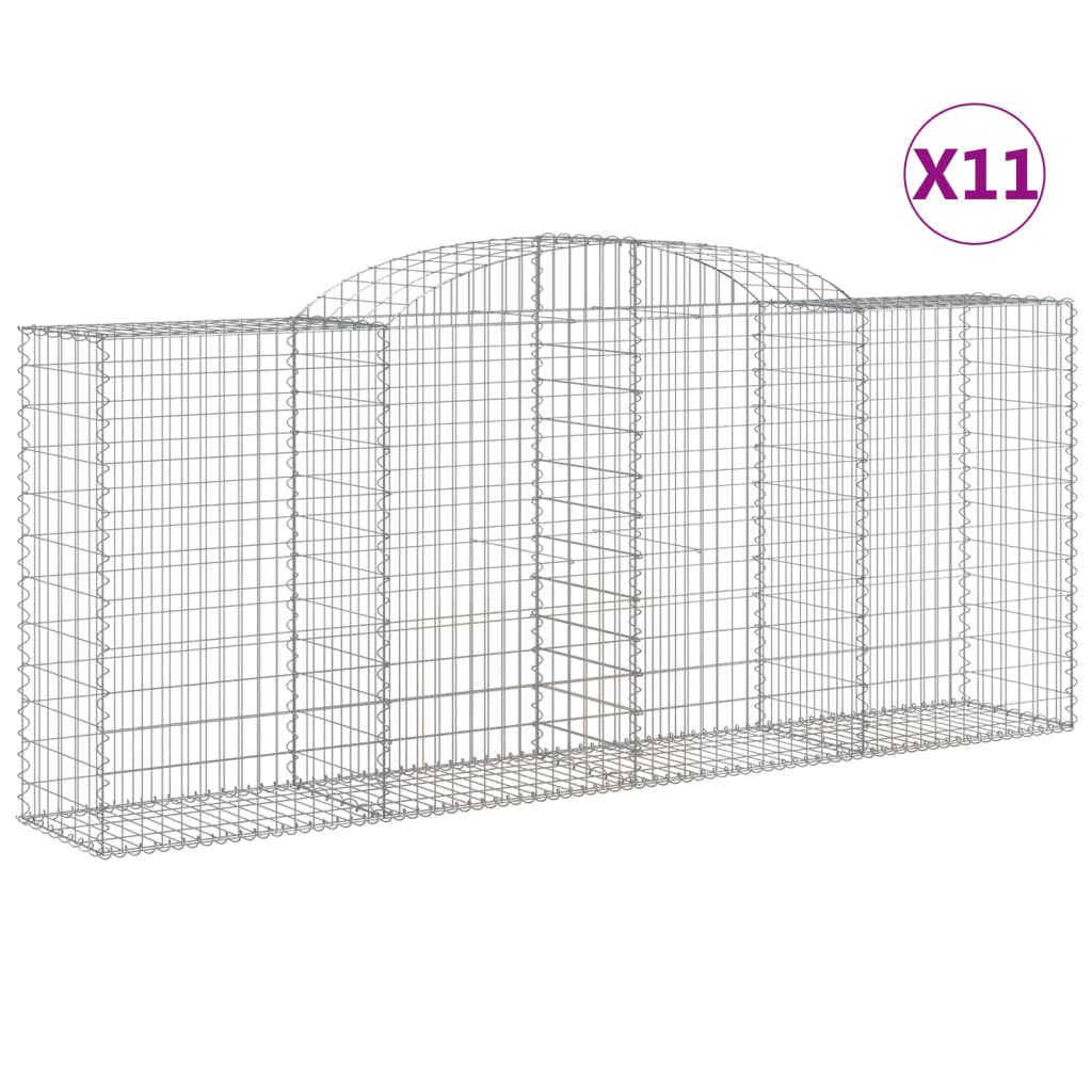 Lučne gabionske košare 11kom 300x50x120/140cm pocinčano željezo