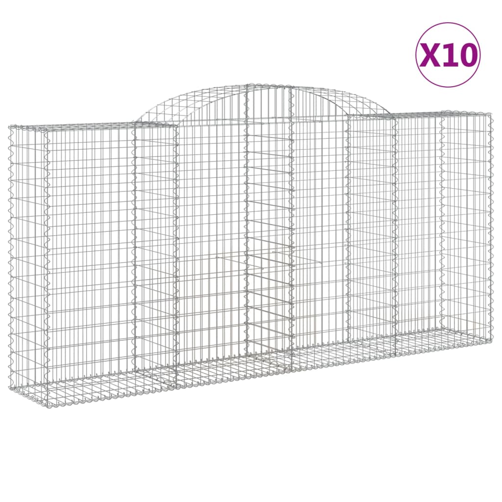 Lučne gabionske košare 10kom 300x50x140/160cm pocinčano željezo