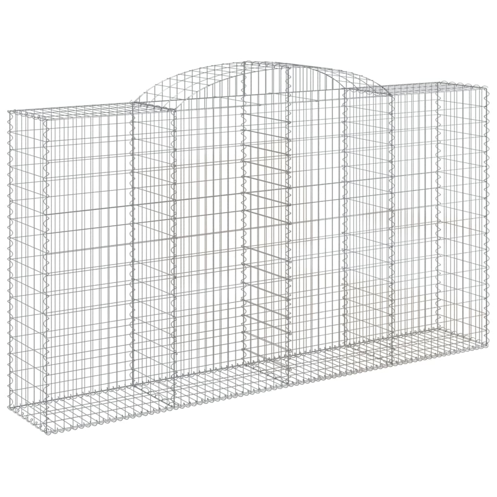 Lučne gabionske košare 2 kom 300x50x160/180cm pocinčano željezo
