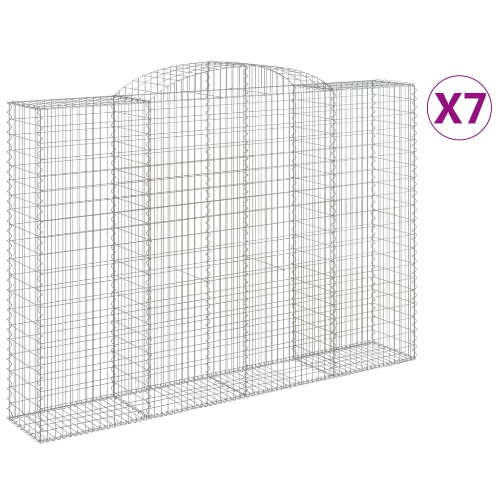 Lučne gabionske košare 7 kom 300x50x200/220cm pocinčano željezo