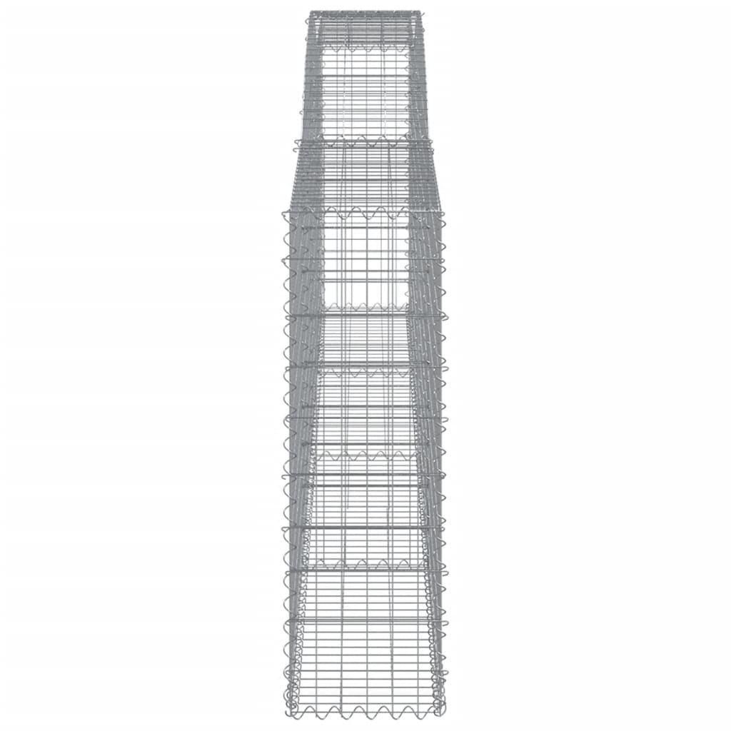 Lučne gabionske košare 9 kom 400x30x100/120cm pocinčano željezo