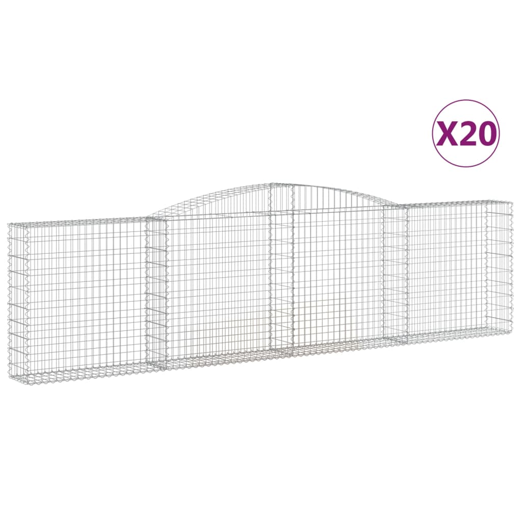 Lučne gabionske košare 20kom 400x30x100/120cm pocinčano željezo