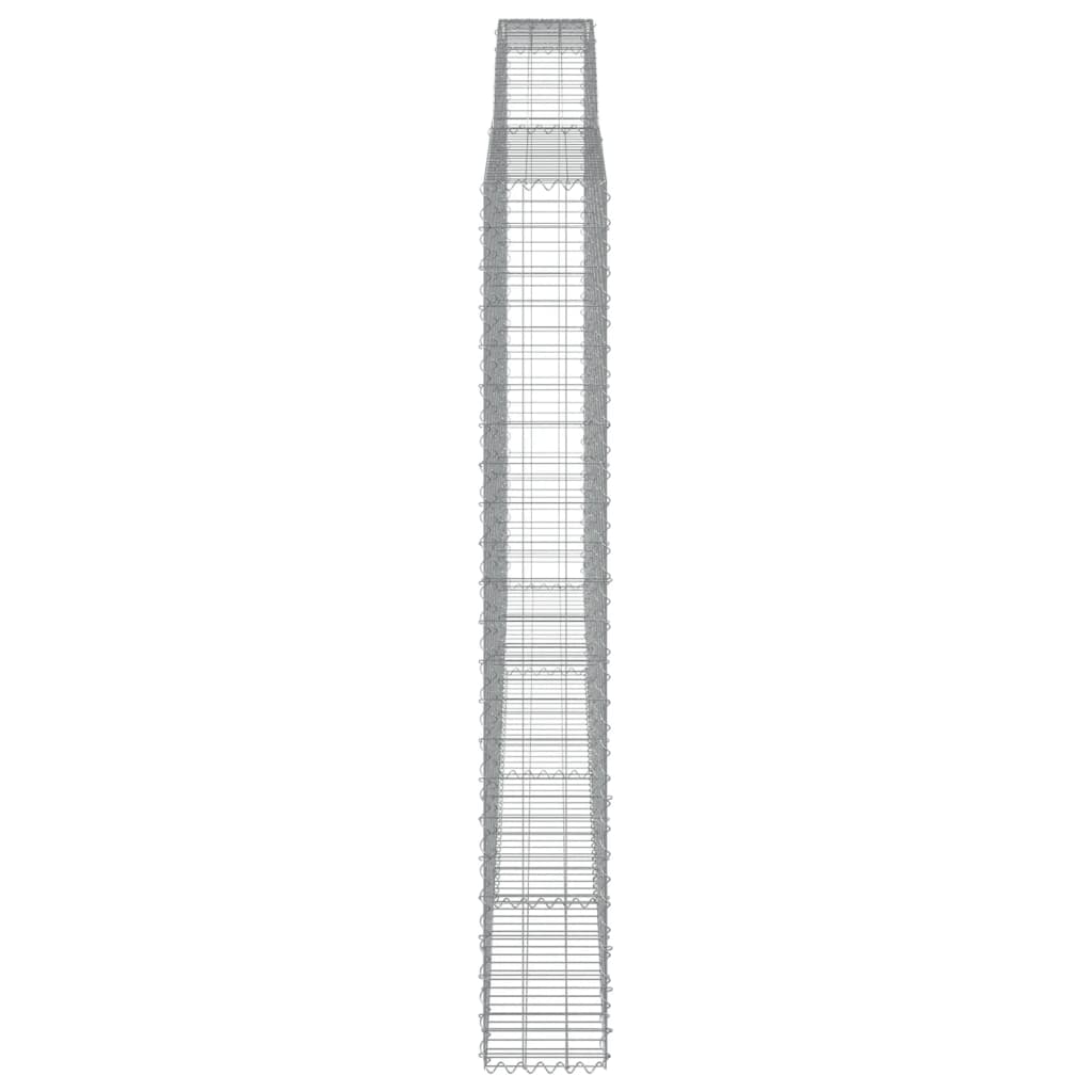 Lučne gabionske košare 4 kom 400x30x220/240cm pocinčano željezo