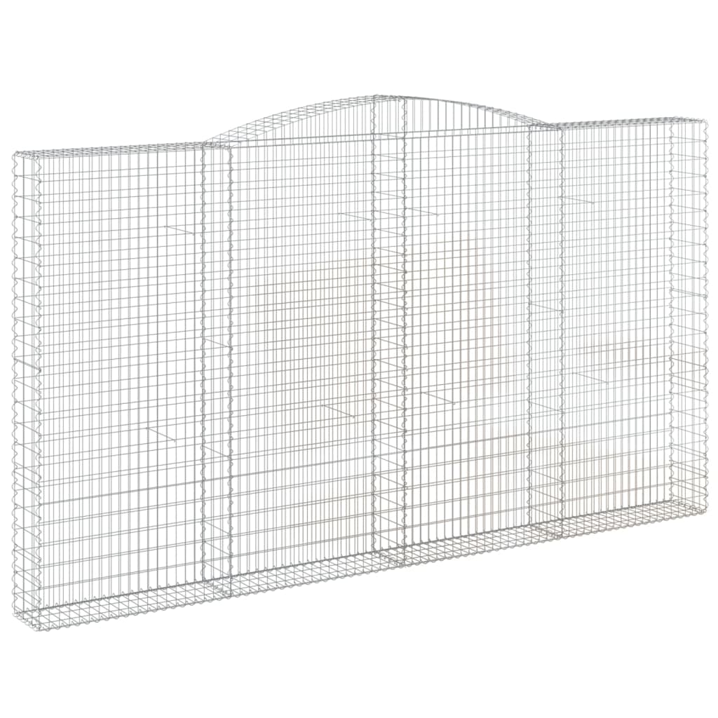 Lučne gabionske košare 15kom 400x30x220/240cm pocinčano željezo