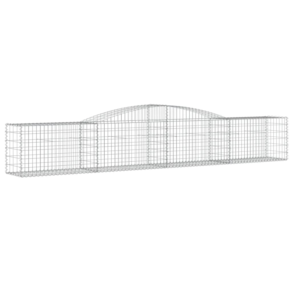 Lučne gabionske košare 4 kom 400x50x60/80 cm pocinčano željezo