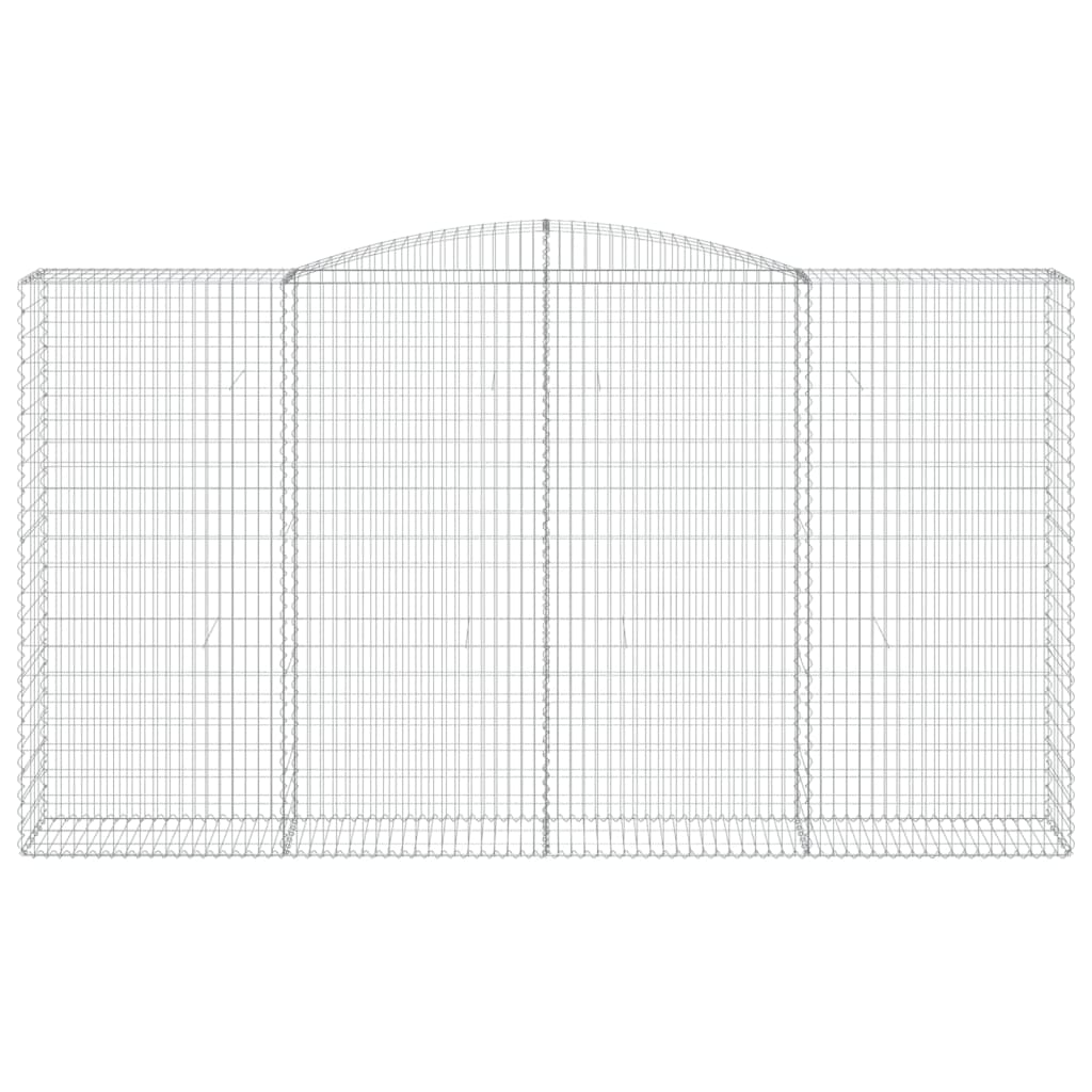 Lučne gabionske košare 8 kom 400x50x220/240cm pocinčano željezo