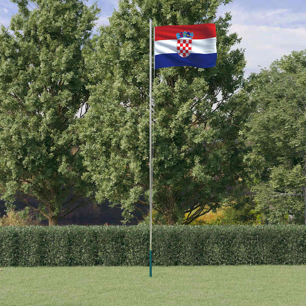 Hrvatska zastava i jarbol 6,08 m aluminijski
