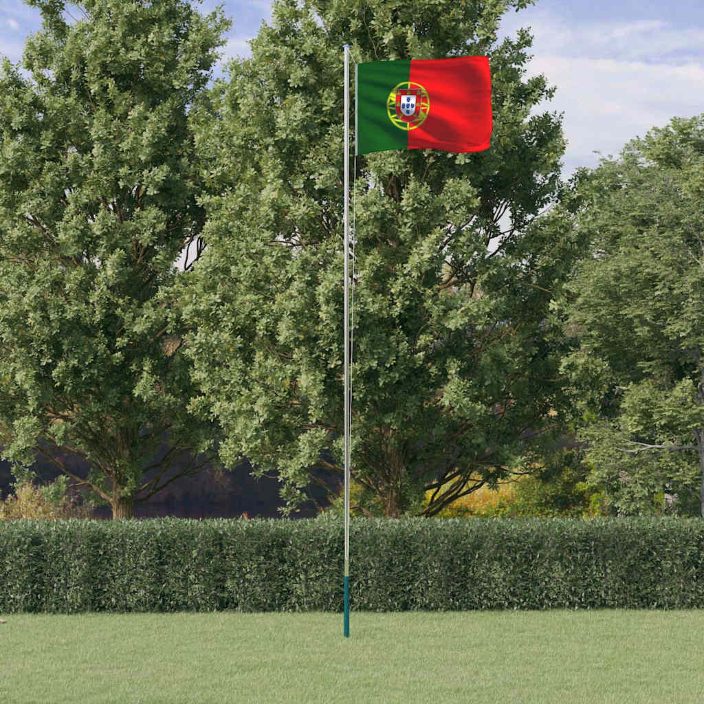Portugalska zastava i jarbol 6,08 m aluminijski