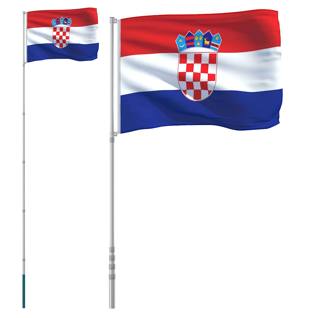 Hrvatska zastava i jarbol 5,5 m aluminijski
