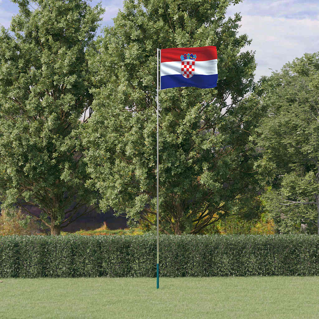 Hrvatska zastava i jarbol 5,5 m aluminijski