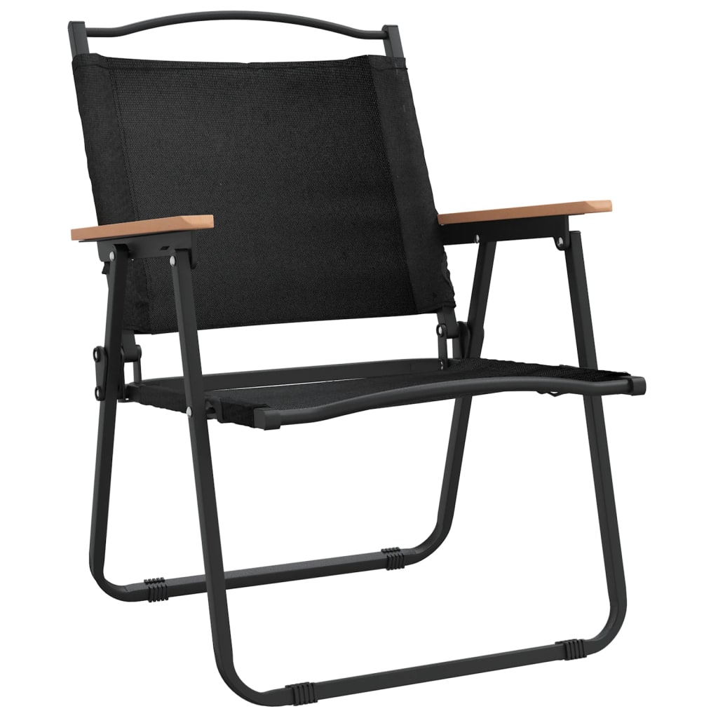 Stolice za kampiranje 2 kom crne 54x55x78 cm od tkanine Oxford