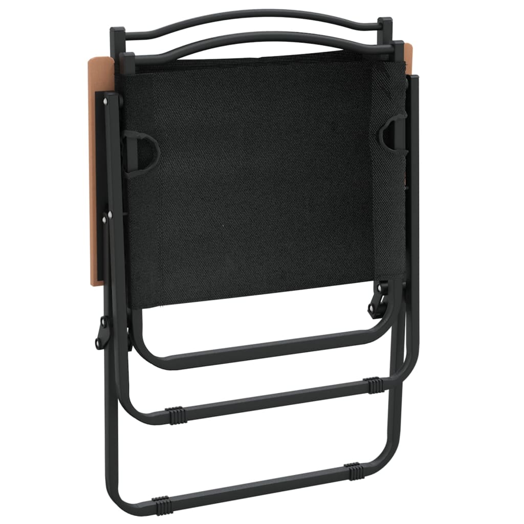 Stolice za kampiranje 2 kom crne 54x55x78 cm od tkanine Oxford