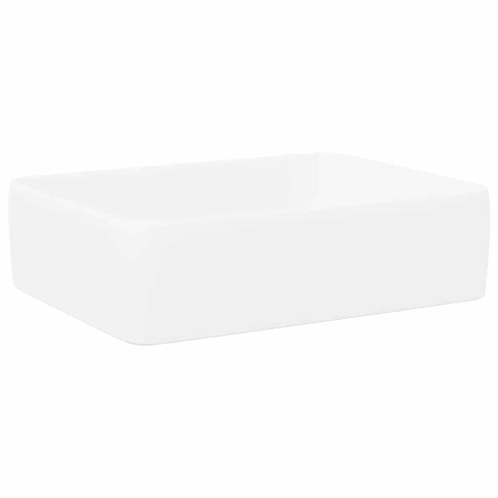 Umivaonik bijeli 48 x 37 x 13 cm keramički pravokutni