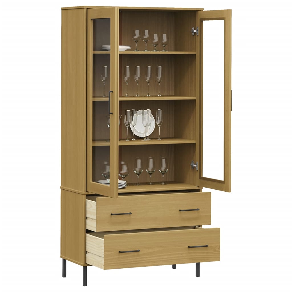 Regal za knjige smeđi 85 x 35 x 172,5 cm od masivnog drva OSLO