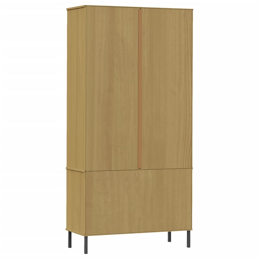 Regal za knjige smeđi 85 x 35 x 172,5 cm od masivnog drva OSLO