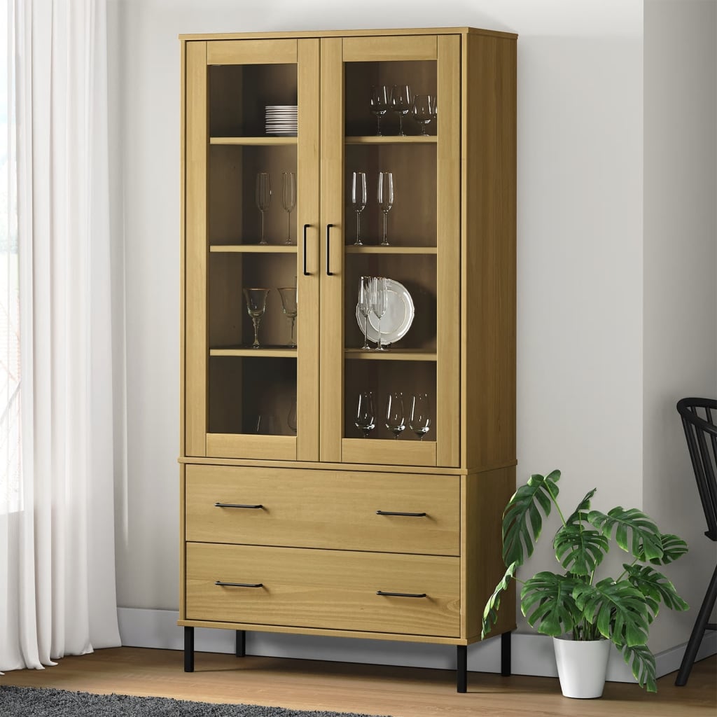 Regal za knjige smeđi 85 x 35 x 172,5 cm od masivnog drva OSLO