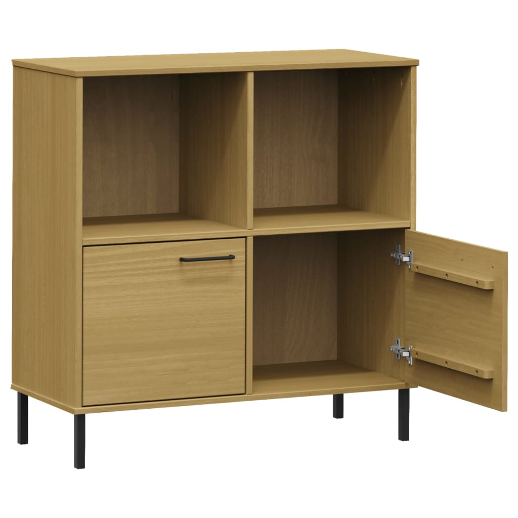Regal za knjige smeđi 90 x 35 x 90,5 cm od masivnog drva OSLO